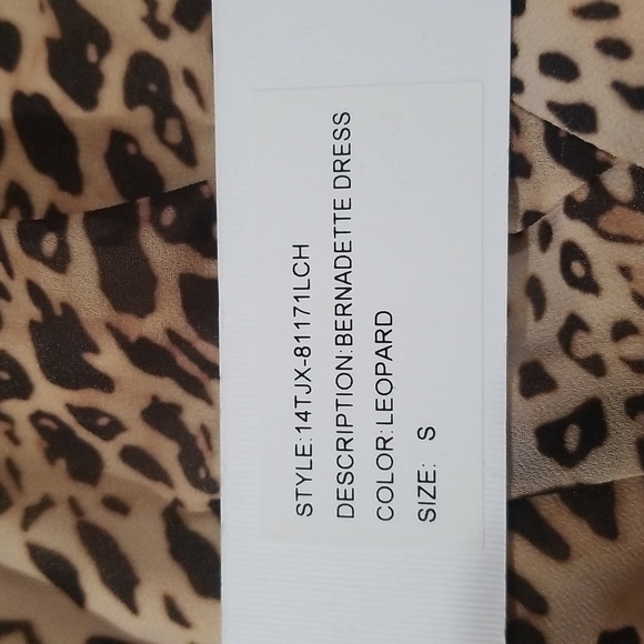 💕RONNY KOBO💕 Bernadette Pleated Leopard-Print Chiffon Midi Dress ~ Small NWT - Picture 16 of 16